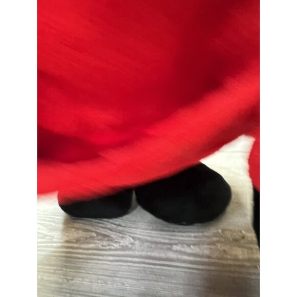 Vintage Plush Two Sided Santa Stocking or Christmas Card Holder With Felt Face - Picture 6 of 7